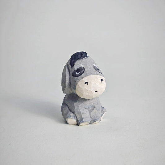 Gohobi Hand-Carved Little Donkey Figurine