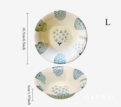 Gohobi Japanese Minoya Ceramic Small Plate [Made in Japan] – Underglaze Minoyaki Tableware
