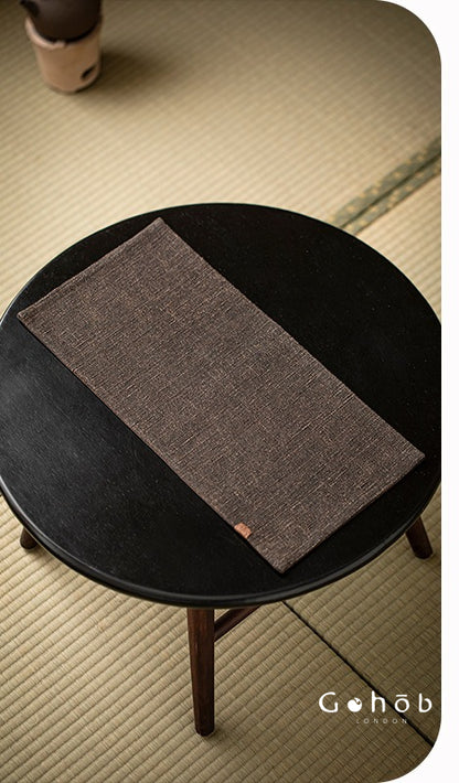 Gohobi Xiangyun Silk Tea Table Mat – Handmade Double-Sided Silk Tea Runner Zen Style