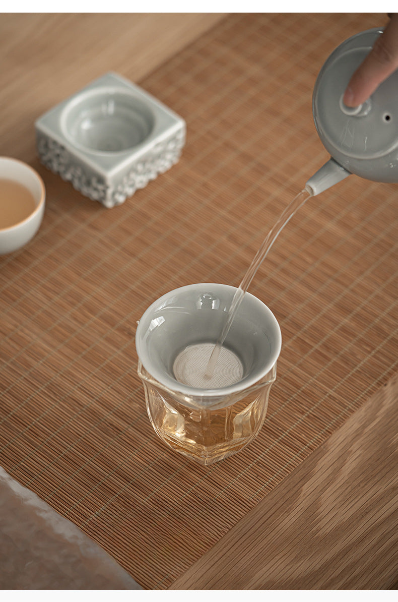 Gohobi Japanese Ice Gray Glaze Lake Stone Filter