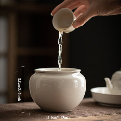 Gohobi Grass Ash Ceramic Jianshui Tea Wash Bowl