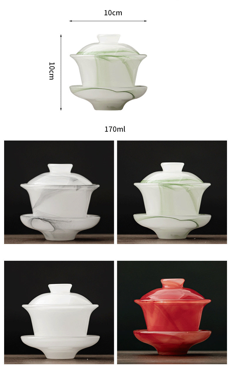 Gohobi Ancient Glazed Three-Talented Cover Gaiwan