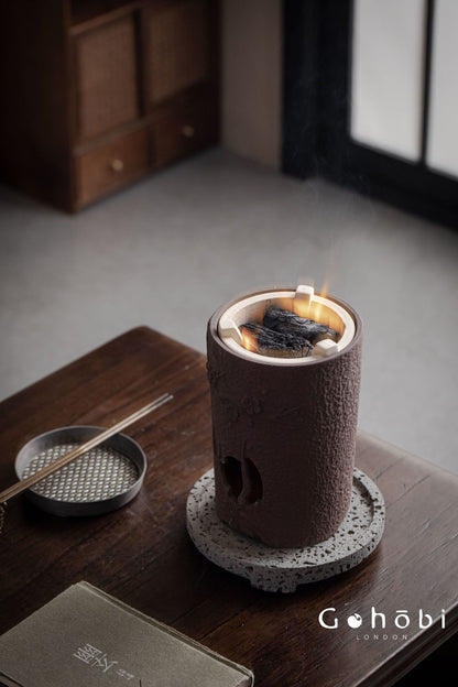 Gohobi Coarse Pottery Wind Stove Tea Set – Japanese Retro Charcoal-Style Kettle