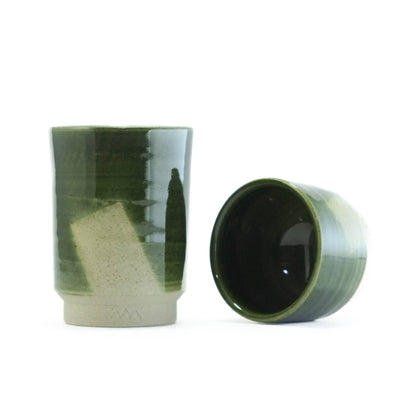 Asemi Co. Tea & Coffee Cups - Seto-yaki Oribe [Made in Japan]