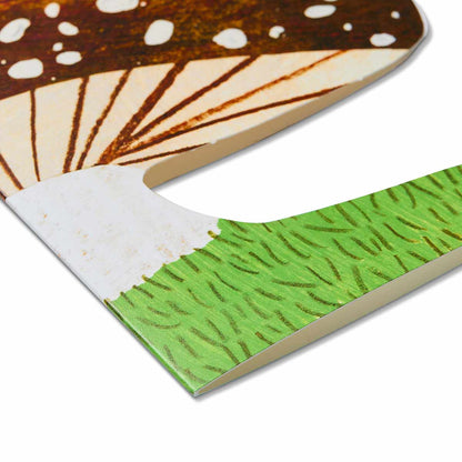 Mortlake Papers Brown Mushroom Shaped Greeting Card [Made in the UK]