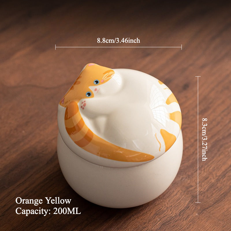 Gohobi Cat Ceramic Tea Canister
