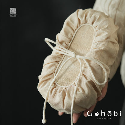 [賦山敘 x Gohobi] Gohobi Xiangyun Silk Tea Bag – Travel Teacup Set Storage Pouch Portable Tea Case