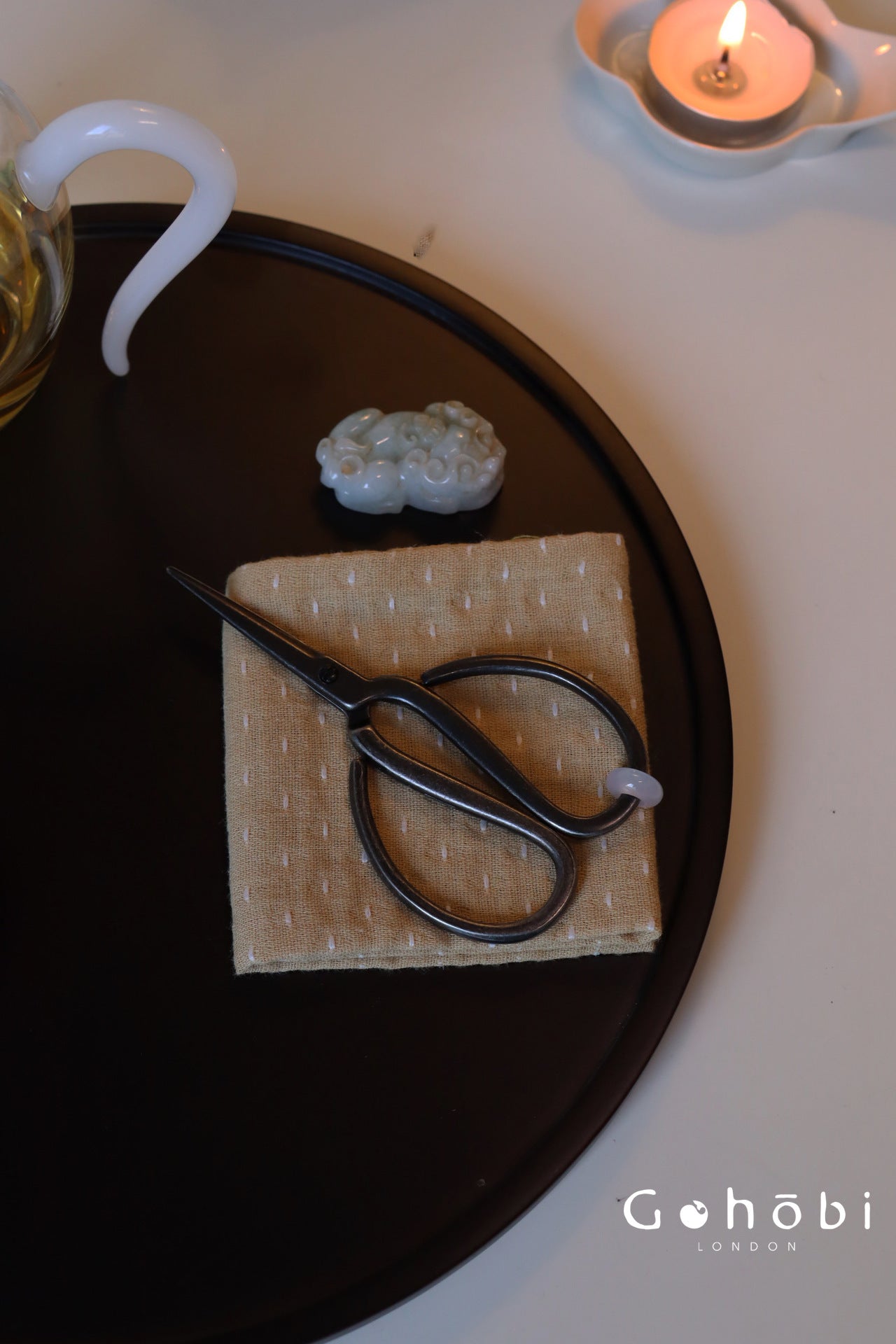 Gohobi Handmade Old Iron Tea Scissors – Portable Tea Ceremony Accessory