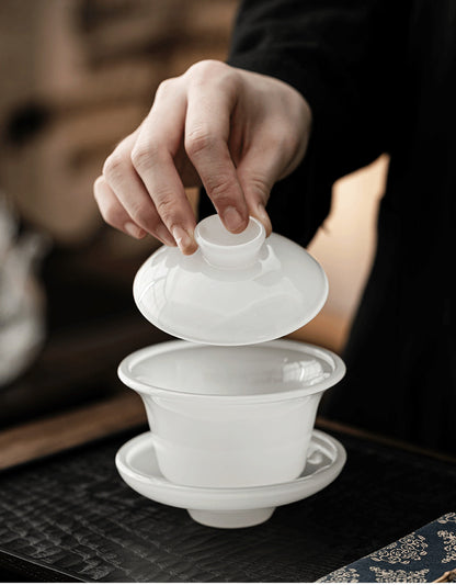 Gohobi Ancient Glazed Three-Talented Cover Gaiwan