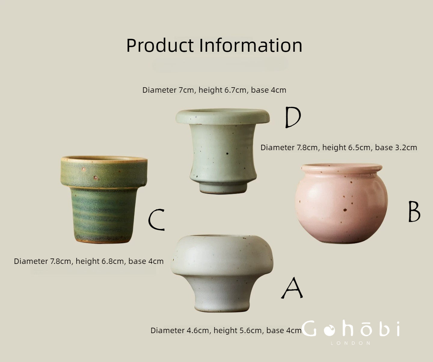 Gohobi Japanese Ikebana Mini Ceramic Vase – Jingdezhen Wabi-Sabi Desktop Flower Vase