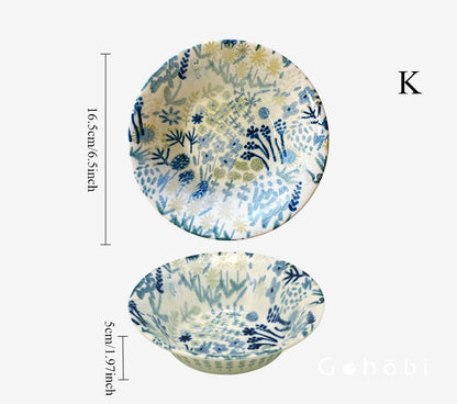 Gohobi Japanese Minoya Ceramic Small Plate [Made in Japan] – Underglaze Minoyaki Tableware