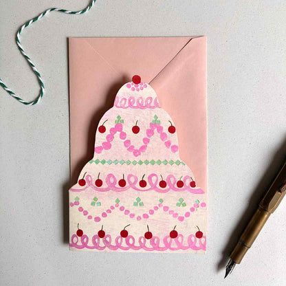 Mortlake Papers Wedding Cake Greeting Card | Birthday & Celebration Cake [Made in the UK]