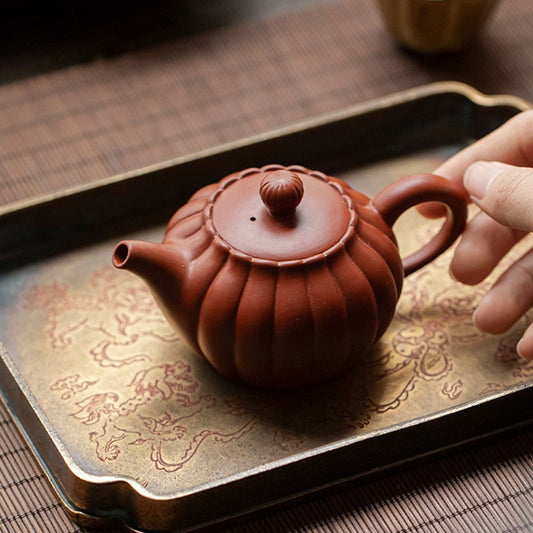 Gohobi Yixing Zisha Chrysanthemum Petal Teapot