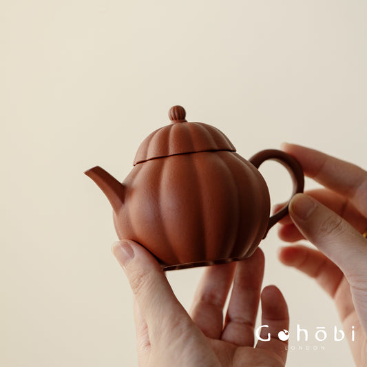 Gohobi Zhu Ni Yixing Purple Sand Travel Tea Set – Portable Gongfu Tea Set with Leather Case