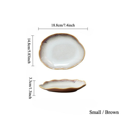 Gohobi Vintage Kiln-Change Irregular Plate