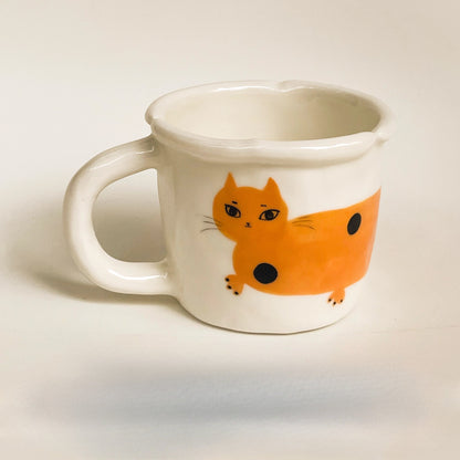 Gohobi x Little Diary Hand-Painted Cat Ceramic Coffee Cup