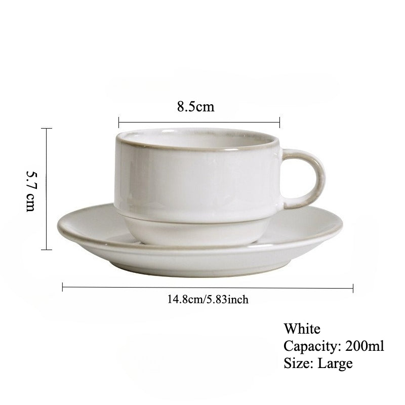 Gohobi Ceramic Coffee Cup and Saucer Set