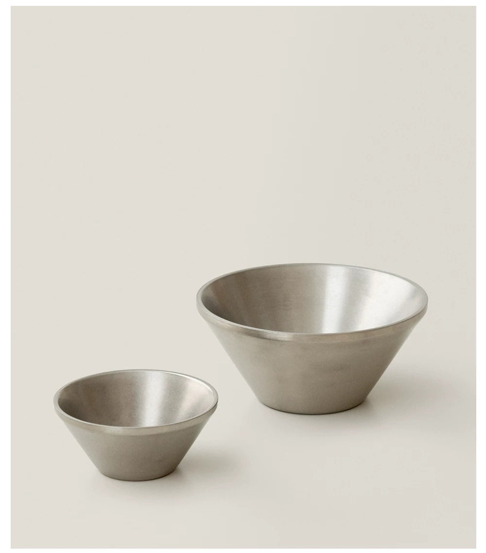Gohobi Retro Double-Wall Stainless Steel Cone Bowl