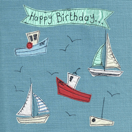 Gohobi x Poppy Treffry Boaty Birthday Card [Made in the UK]