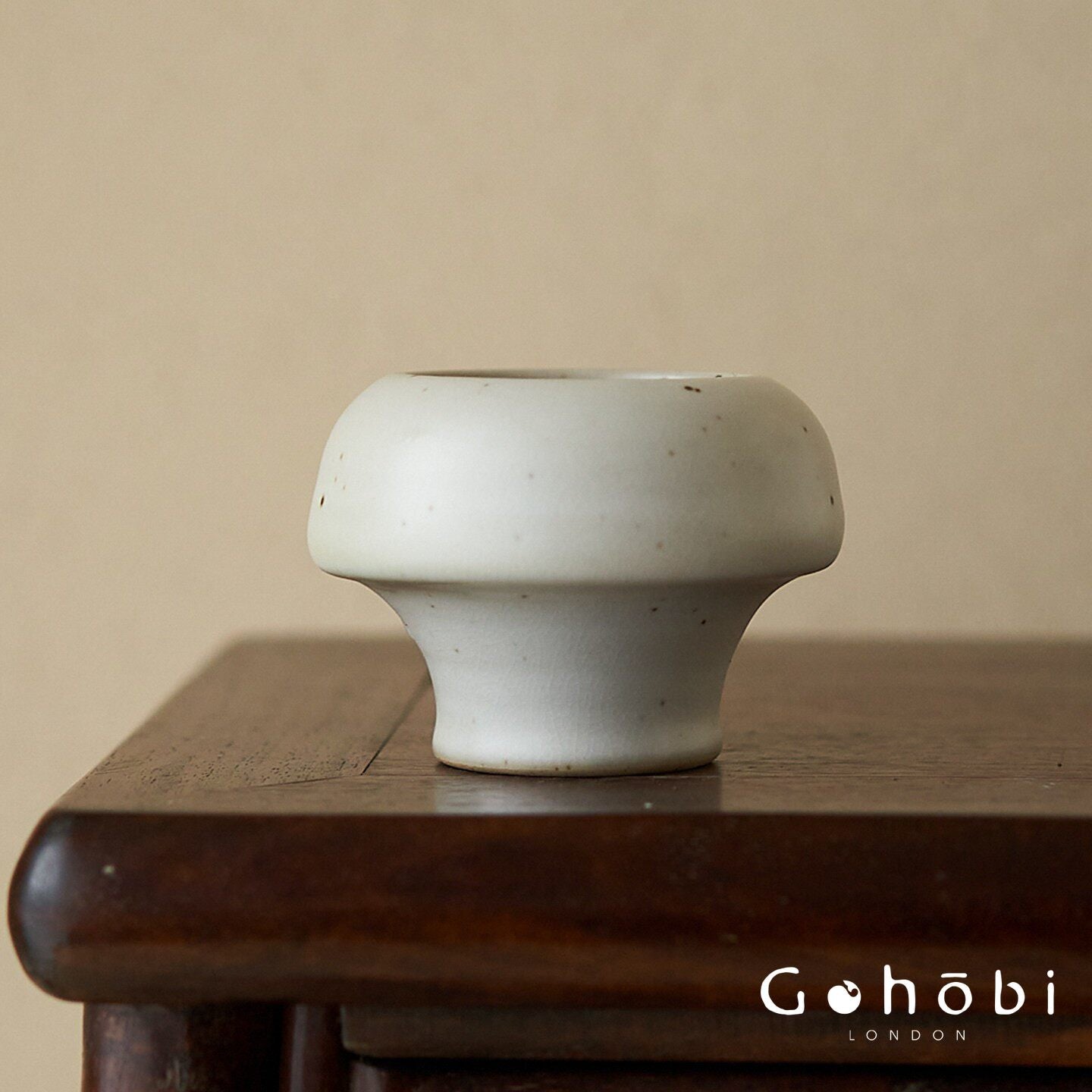 Gohobi Japanese Ikebana Mini Ceramic Vase – Jingdezhen Wabi-Sabi Desktop Flower Vase