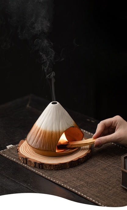 Gohobi Mount Fuji Ceramic Incense Fireplace