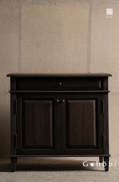 [賦山敘 x Gohobi] Gohobi Shanghai Style Teak Tea Cabinet – Solid Wood Retro Tea Table Side Cabinet