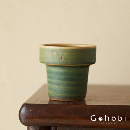 Gohobi Japanese Ikebana Mini Ceramic Vase – Jingdezhen Wabi-Sabi Desktop Flower Vase