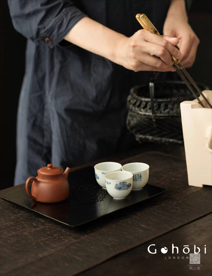 [賦山敘 x Gohobi] Gohobi Pure Titanium Tea Tray – Square Dry Brew Tea Table with Water Storage