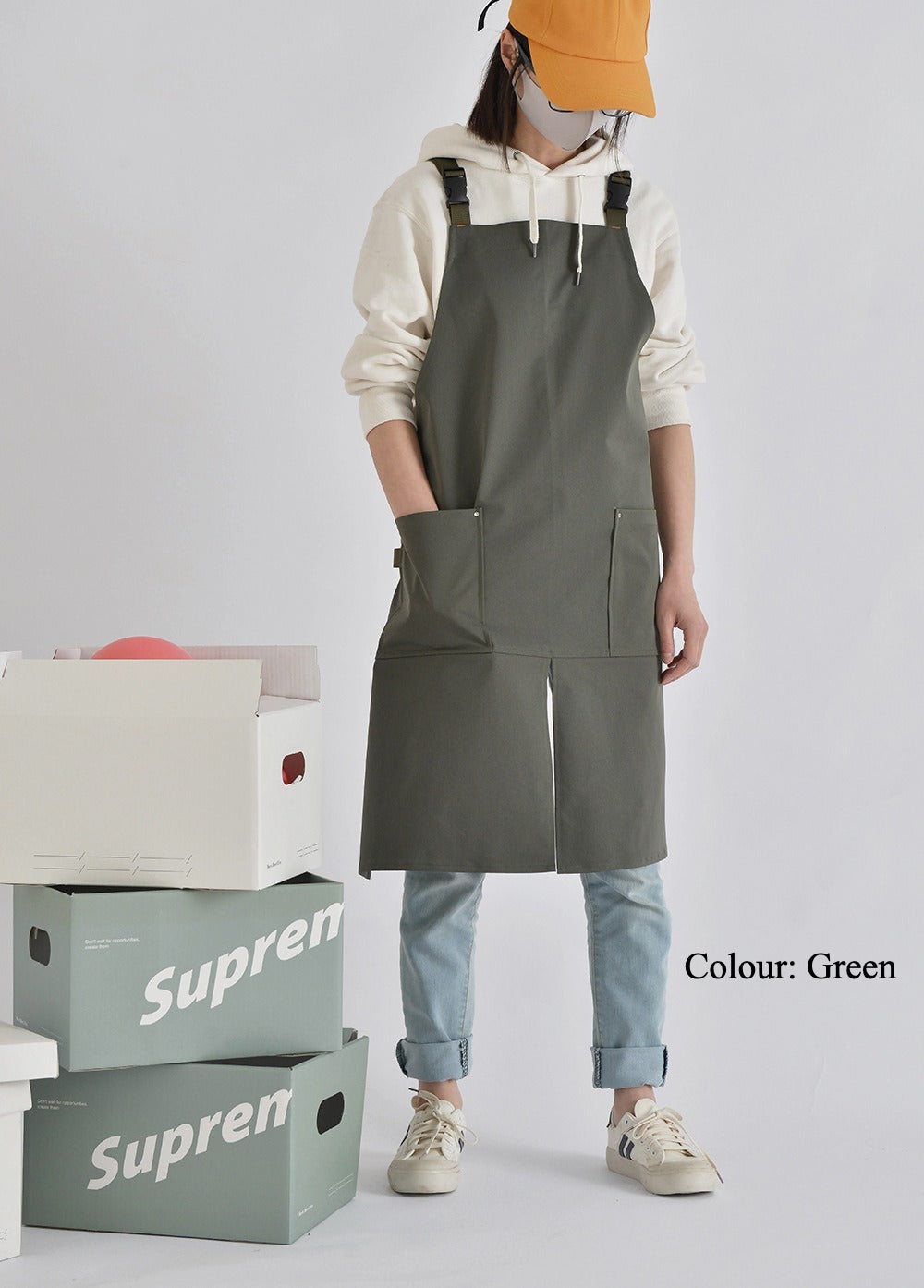 Gohobi Japanese Waterproof Cotton Canvas Apron