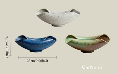 Gohobi Japanese Ikebana Ceramic Vase – Jingdezhen Medieval Style Large Flower Arrangement Vessel