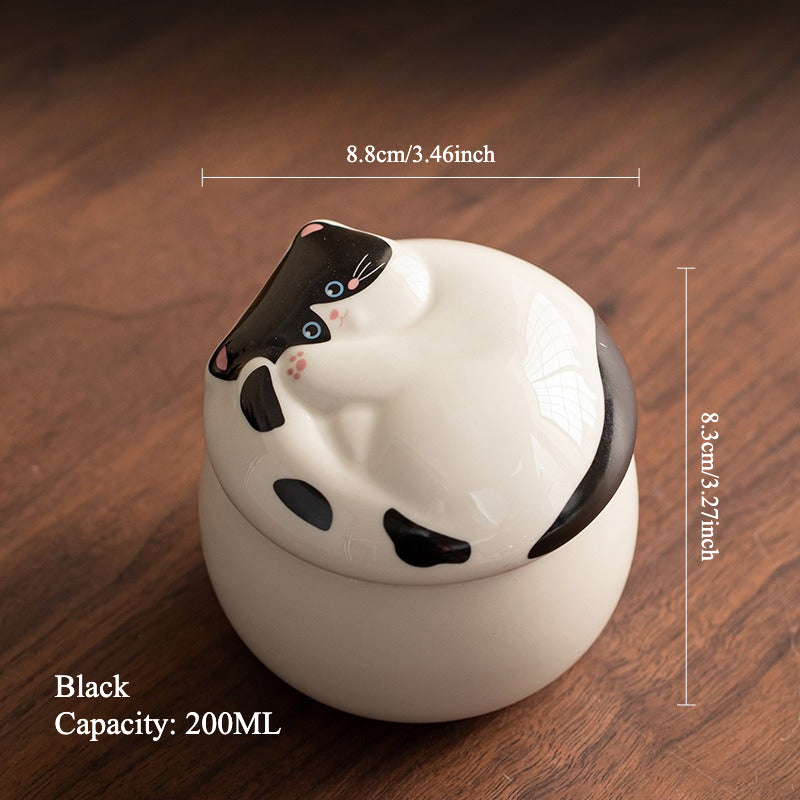 Gohobi Cat Ceramic Tea Canister