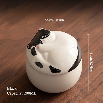 Gohobi Cat Ceramic Tea Canister