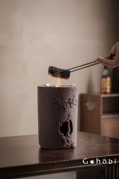 Gohobi Coarse Pottery Wind Stove Tea Set – Japanese Retro Charcoal-Style Kettle