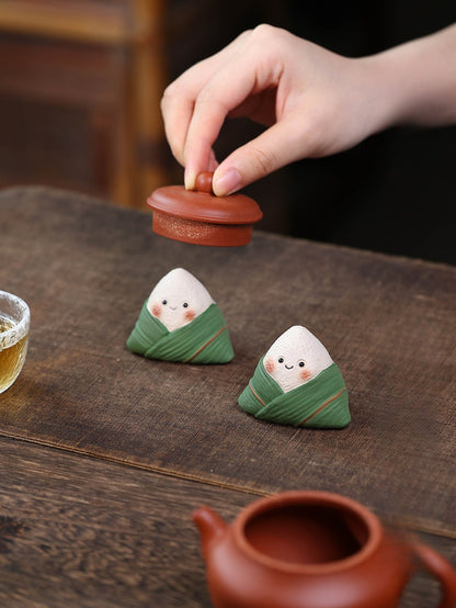 Gohobi Yixing Purple Clay Champion Zongzi Tea Pet – Dragon Boat Festival Ornament