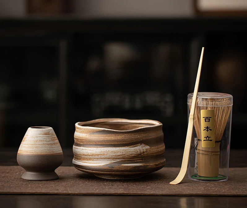 Gohobi Classic Ceramic Bowl Matcha Set