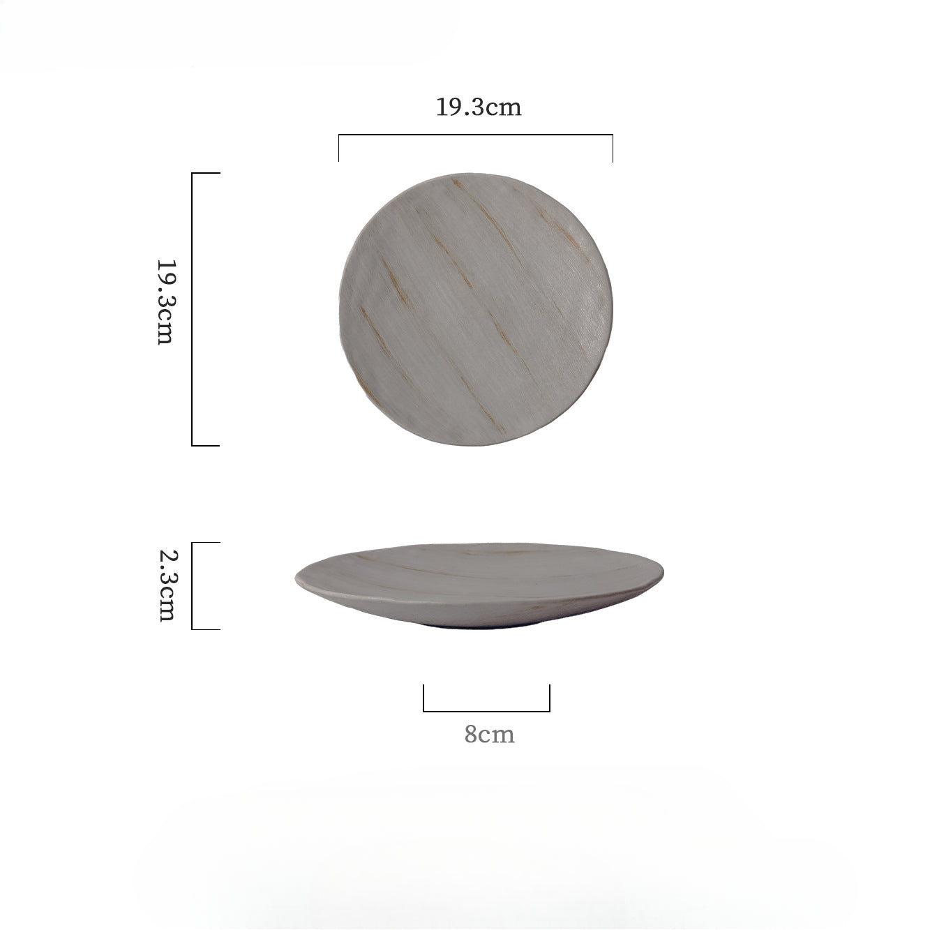 Jinxiu 2025 peint à l'aneth, nouvelle assiette de légumes sautés au feu de bois de 7,7 pouces, assiette plate pour la maison, hôtel, restaurant, assiette de cuisine occidentale commerciale