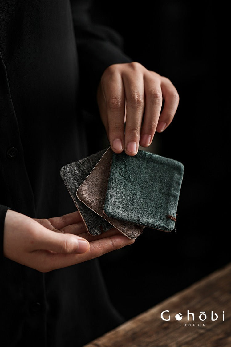 Gohobi Japanese Style Tea Coaster – Retro Fabric Tea Cup Mat for Tea Ceremony