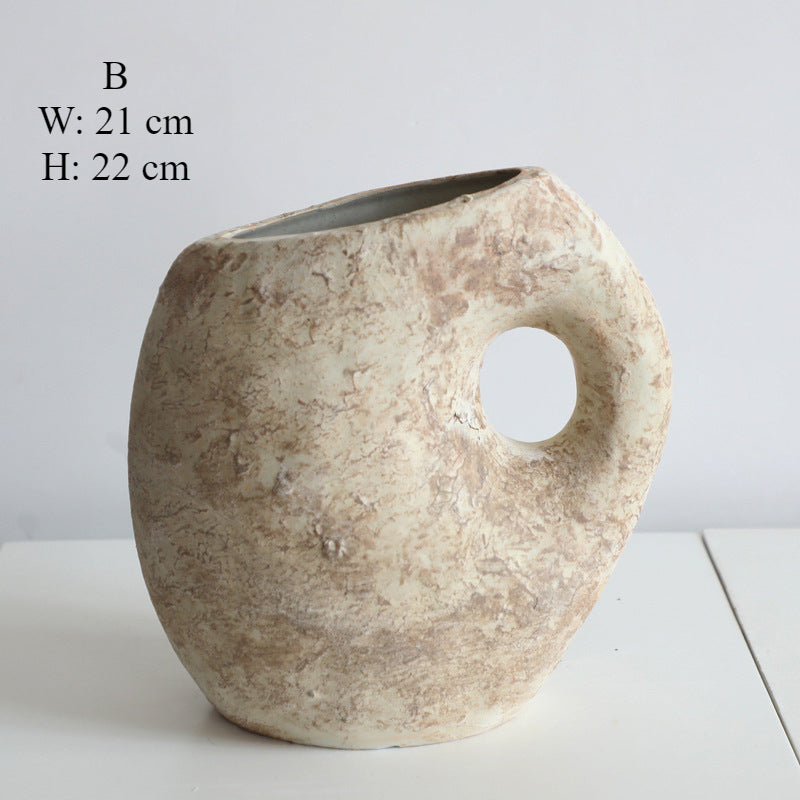 Gohobi Earth Colour Modern-Style Ceramic Vase