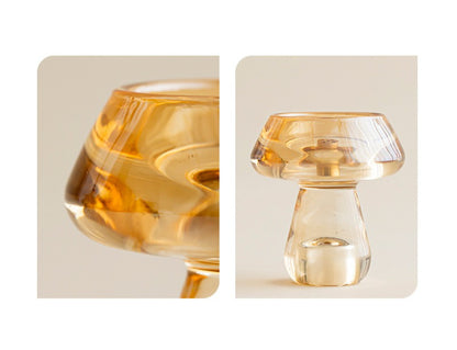Gohobi Mushroom Glass Incense Holder – New Chinese Style Desktop Incense Tray