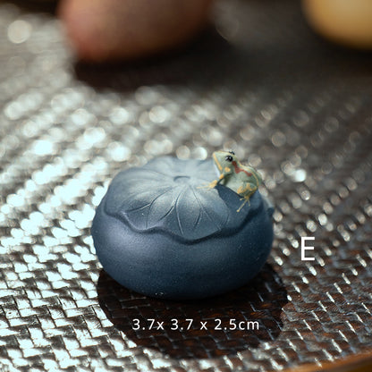 Yixing Purple Sand Spray Tea Pet Handmade Frog(Clearance)