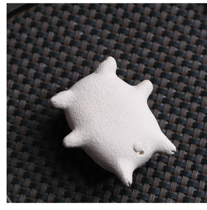 Gohobi Yixing Purple Clay Twelve Zodiac Pig Tea Pet – Handmade Sleeping Pig Ornament