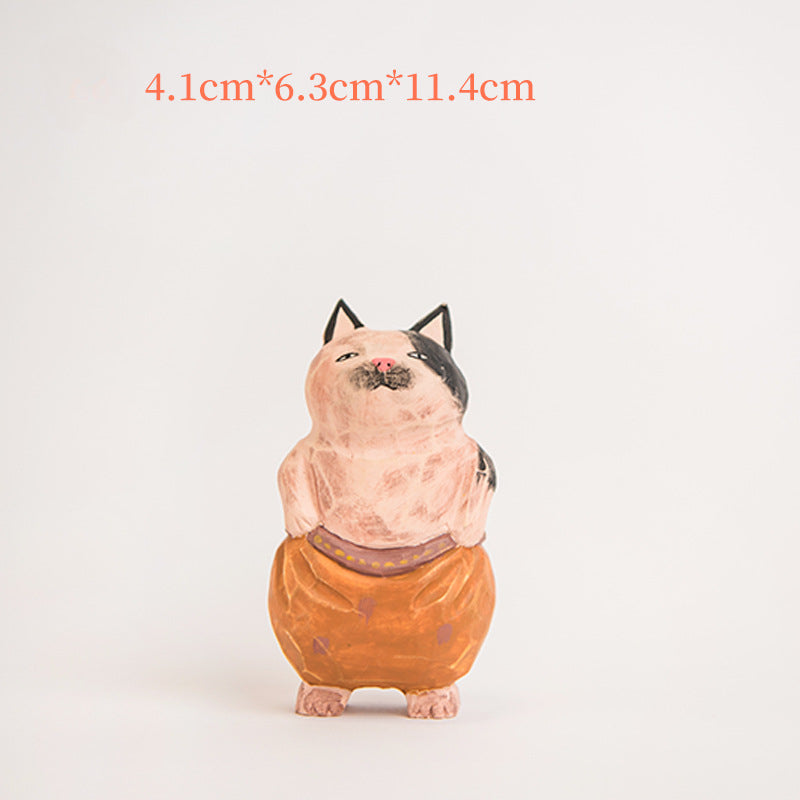 Gohobi Handcrafted Wooden Large Cat Ornament