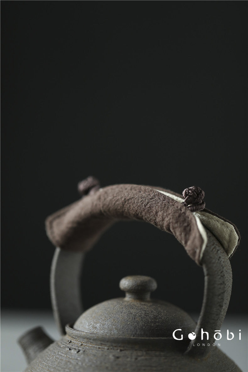 Gohobi Nanbanyaki Style Fireplace-Boiled Teapot – Handmade Wabi-Sabi Dual-Purpose Kettle (900ml)