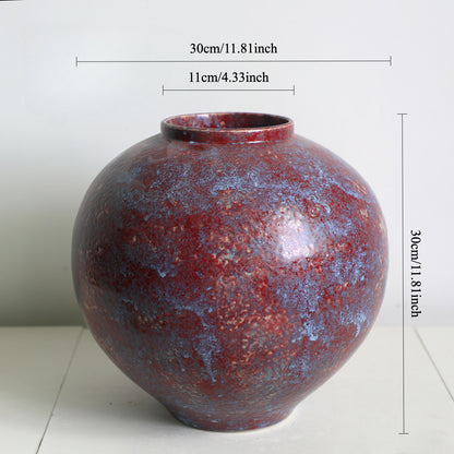 Gohobi Chinese Aesthetic Large-Belly Ceramic Vase
