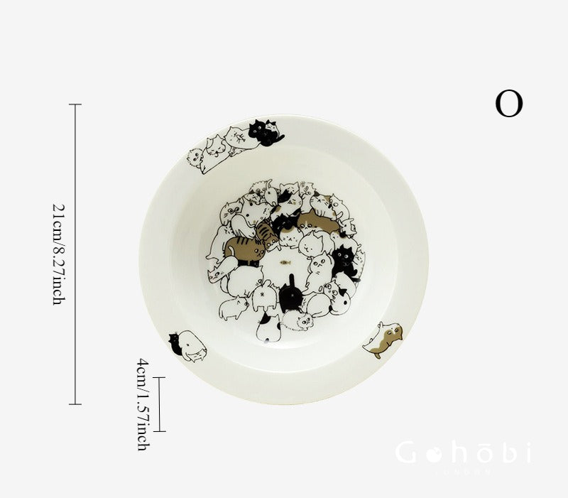 Gohobi Japanese Minoya Ceramic Small Plate [Made in Japan] – Underglaze Minoyaki Tableware