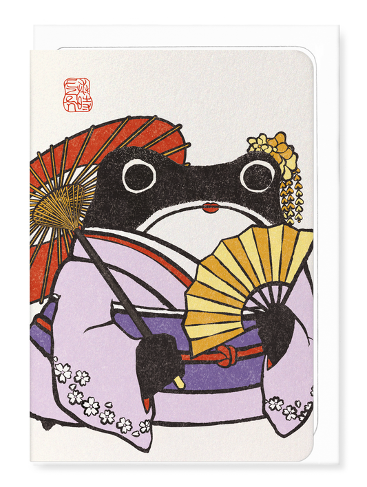 Ezen Designs GEISHA EZEN FROG: Greeting Card [Made in the UK]
