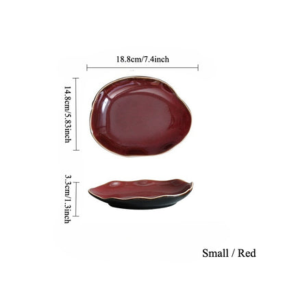 Gohobi Vintage Kiln-Change Irregular Plate