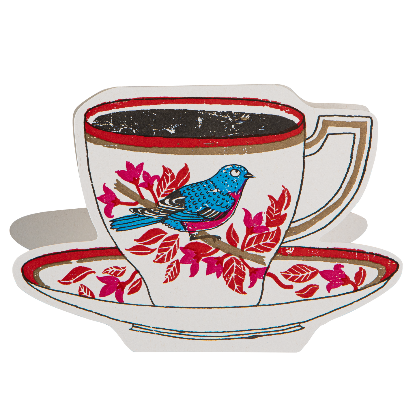 Archivist Gallery Birdy Tea Cup | Letterpress Cards | Cut-out Cards [Made in the UK]