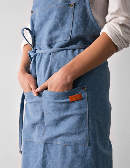 Gohobi Nordic Denim Kitchen Apron