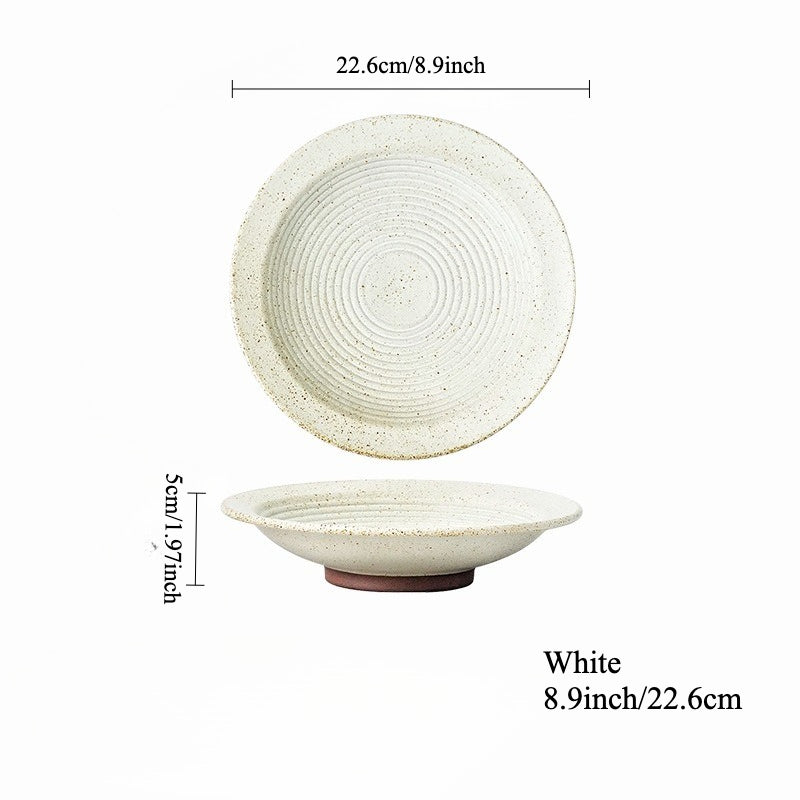 Gohobi Japanese Kiln-Change Ceramic Dining Plate